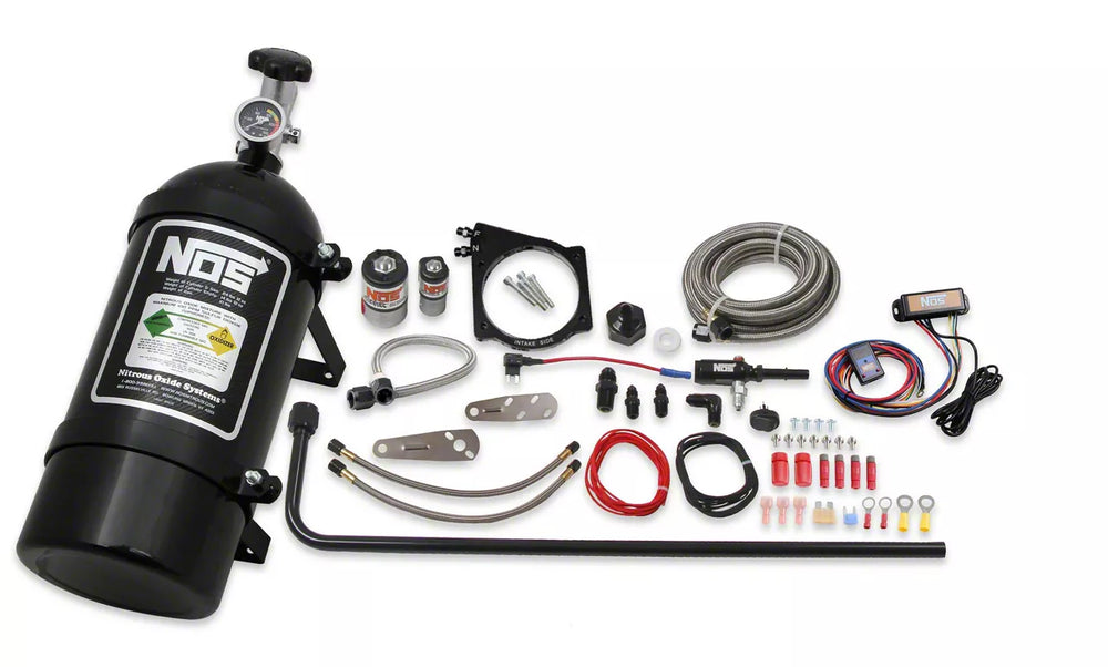 Plate Wet Nitrous System GM 1997-2012 GM LS 102MM Or 105MM 4-Bolt Drive-By-Wire Throttle Body. Black System Is Adjustable Up To 250 Hp. Includes 10Lb Bottle 105MM Plate And All Installation Items NOS