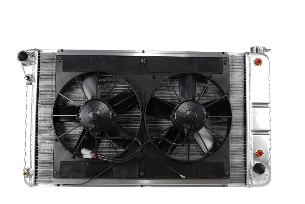 Radiator w/Fans C-10 Trk 67-72 Manual Trans Black