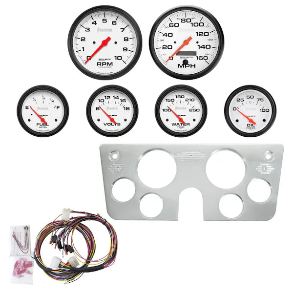 6772 CHEVROLET TRUCK PHANTOM 2 X 5IN/4 X 25/8IN DIRECT FIT DASH KIT
