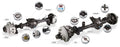 ULTIMATE DANA 60 AXLE ASSEMBLY (JK 4.10 RATIO) FRONT INCLUDES BRAKES