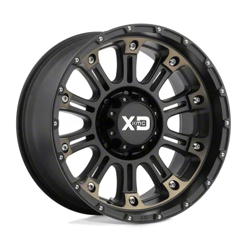 HOSS 2 20x9 6x139.70 SATIN BLACK MACH W/ DARK TINT CLEAR COAT (18 mm)