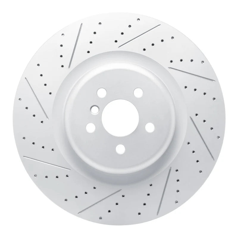 R1 17-26 BMW Alpina B8 Gran Coupe Rear Left Drilled & Slotted Geoperformance Rotor