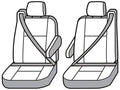 Covercraft 99-02 Chevrolet Tahoe Waterproof Polyester SeatSaver Custom Front Row Seat Covers - Grey