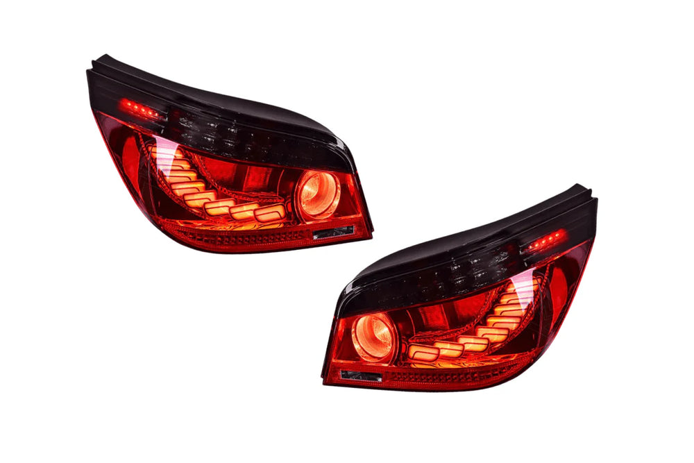 E60 LED TAIL LIGHTS- GLOSSY BLACK WITH CLEAR LENS