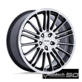 PE001 19X8 5X110 G-BLK MACH 40MM