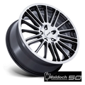 PE001 19X8 5X110 G-BLK MACH 40MM