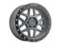 KELSO 20X9.0 5/127 ET00 CB71.6 BATTLESHIP GRAY W/BLK LIP EDGE AND BLK