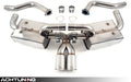 AWE Tuning muffler close-up
