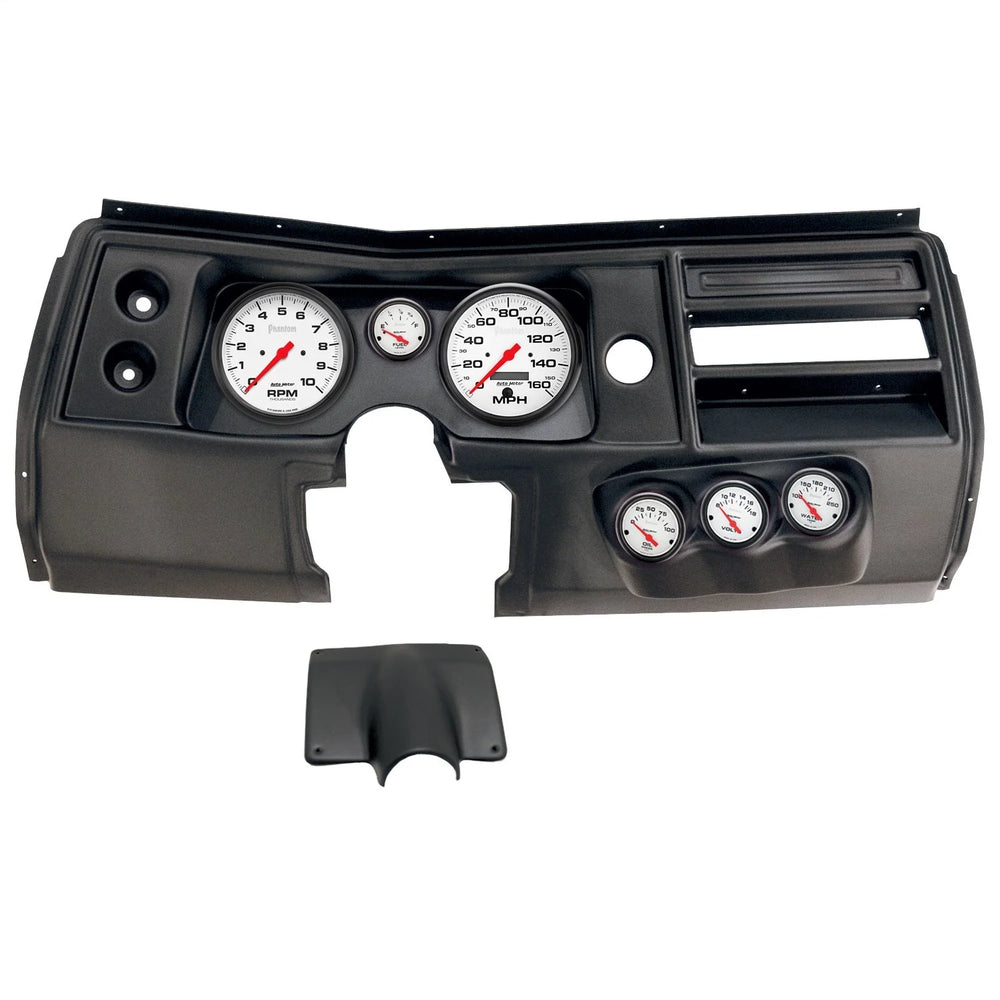 68 CHEVY CHEVELLE NO VENT 5IN X 2 & 21/16IN X 4 DIRECT FIT DASH KIT PHANTOM