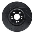 R1 2020-2025 Mercedes-Benz GLE350 Front Left Drilled & Slotted Black Brake Rotor