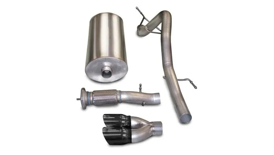 3.0 Inch Cat-Back Touring Single Rear Exhaust 4.0 Inch Polished Tips 07-10 Cadillac Escalade GMC Yuk