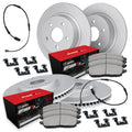 R1 Concepts Brake Rotor- Blank with Optimum Oe Pads Hdw Fits Audi A4