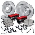 R1 Concepts Brake Rotor- Blank with Optimum Oe Pads Hdw Fits Audi A4