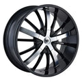 ~(34 lbs. 22X22X10)~ ESSENCE (364) GLOSS BLACK/MACHINED FACE 20X8.5 5-112/5-120 35MM 72.56MM