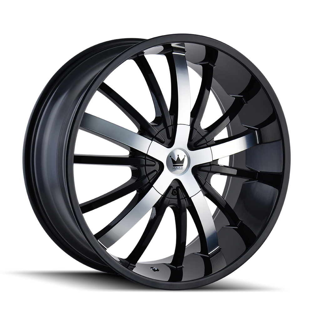 ~(34 lbs. 22X22X10)~ ESSENCE (364) GLOSS BLACK/MACHINED FACE 20X8.5 5-112/5-120 35MM 72.56MM