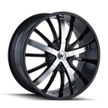 ~(34 lbs. 22X22X10)~ ESSENCE (364) GLOSS BLACK/MACHINED FACE 20X8.5 5-112/5-120 35MM 72.56MM