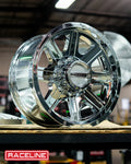 Aluminum Wheels 20x9 Hostage 940C Chrome 0 Offset 5 on 127 Bolt Pattern 78.1 Bore Raceline