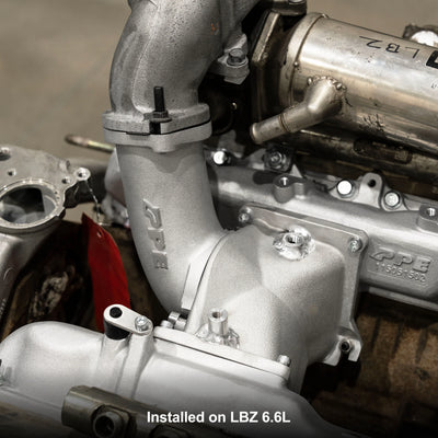 PPE Bridge Manifold 2pc Adapts 2006-2010 GM 6.6L Duramax LBZ LMM EGR Intake to LBZ LMM Runners - Black 115053620