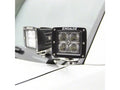 0810 F250/350 HOOD HINGES LED LIGHT BAR MOUNTS W/ FOUR 3IN CUBE LED WORK LIGHTS