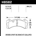 Hawk DTC-80 08-15 Audi R8 Front Race Brake Pads