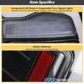 1500 2500 3500 LED TAIL LIGHTS BLACK HOUSING CLEAR LENS WHITE LED WITH SEQUENTIAL TURN SIGNAL