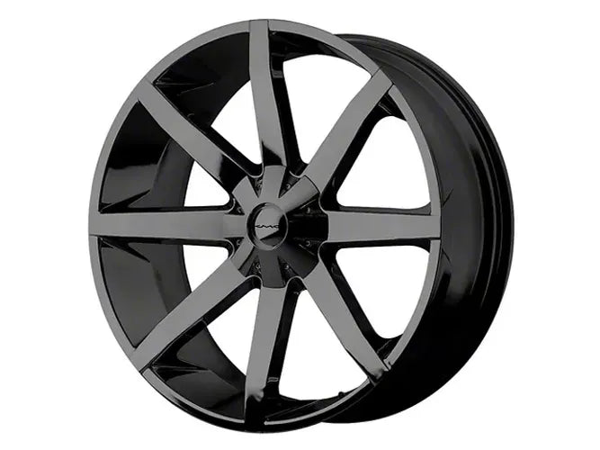 SLIDE 22x9.5 6x114.30 GLOSS BLACK W/ CLEAR COAT (15 mm)
