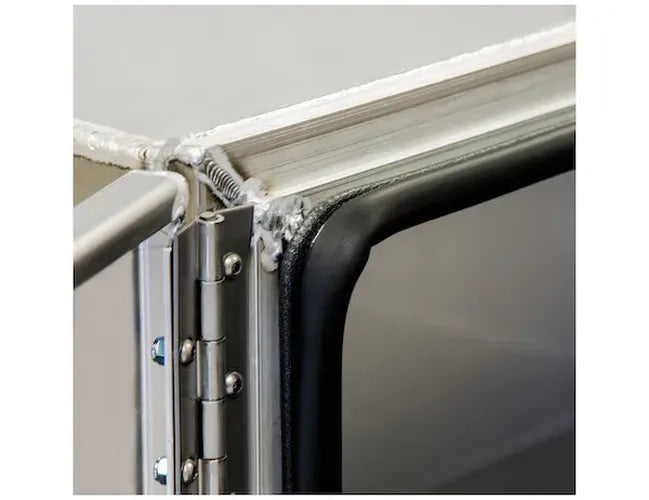 24X24X72 IN PRO SERIES SMOOTH ALUM UNDERBODY TOOLBOXDOUBLE BARN DOOR 3POINT COMPRESSION LATCH