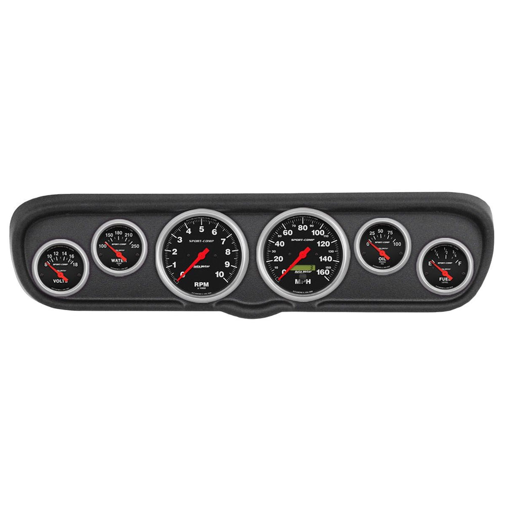 DIRECT FIT DASH KIT (3 3 8in X2 2 1 16in X4) FORD MUSTANG 66 SPORT-COMP