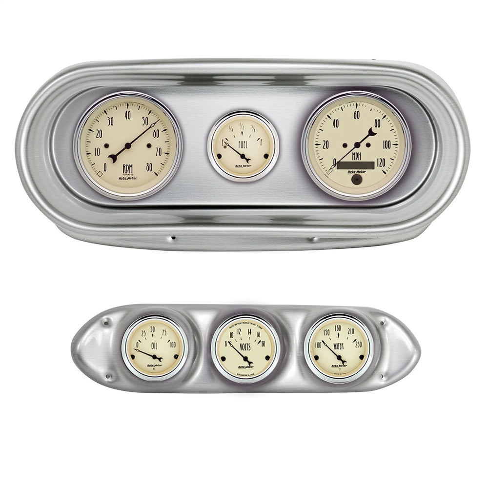 6265 NOVA DIRECT FIT DASH KIT TACH/MPH/FUEL/OIL P/WTMP/VOLT ANTIQUE BEIGE