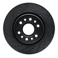 R1 21-25 Jeep Wagoneer Front Left Drilled & Slotted Black Brake Rotor