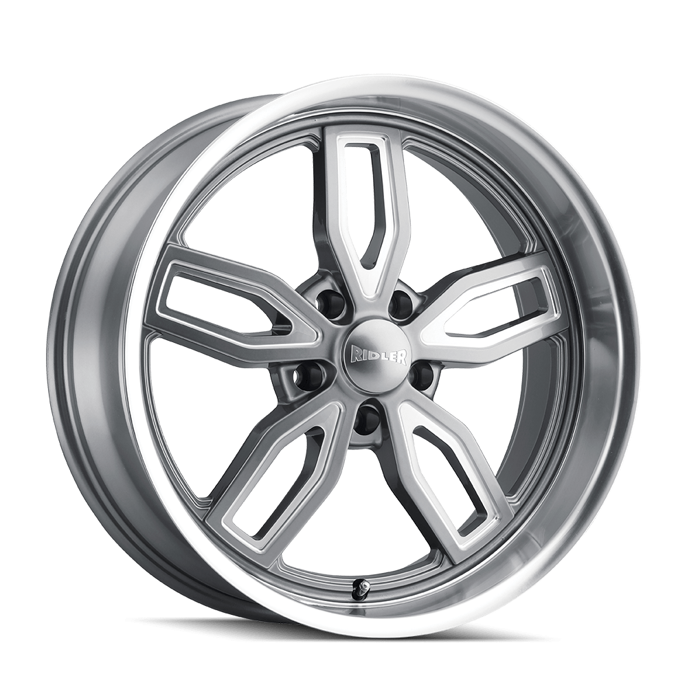 608 (608) GREY W/ MILLED SPOKES and DIAMOND LIP
