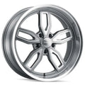 608 (608) GREY W/ MILLED SPOKES and DIAMOND LIP