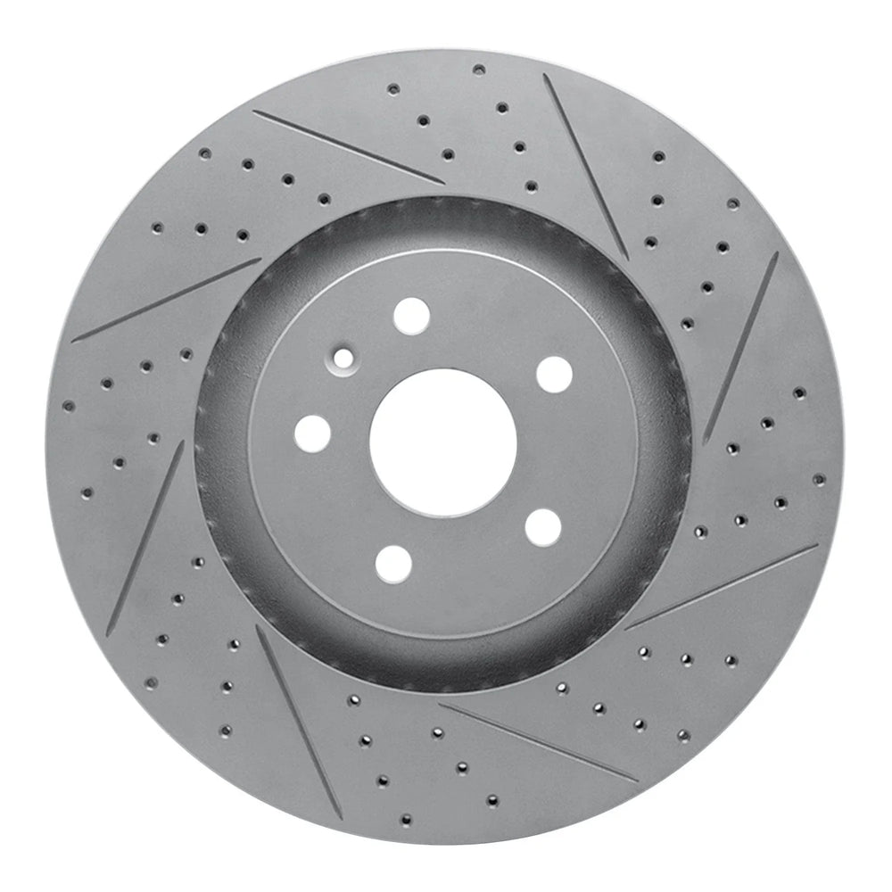 DFC 09-15 Cadillac Cts Front Right Drilled & Slotted Geoperformance Rotor
