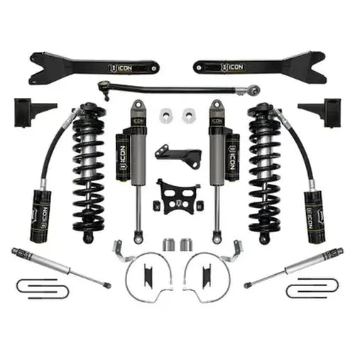 ICON 2023-2024 Ford F-250/F-350 Super Duty 4WD, 4-5.5" Lift, Stage 4 Coilover Conversion System w/ Radius Arms