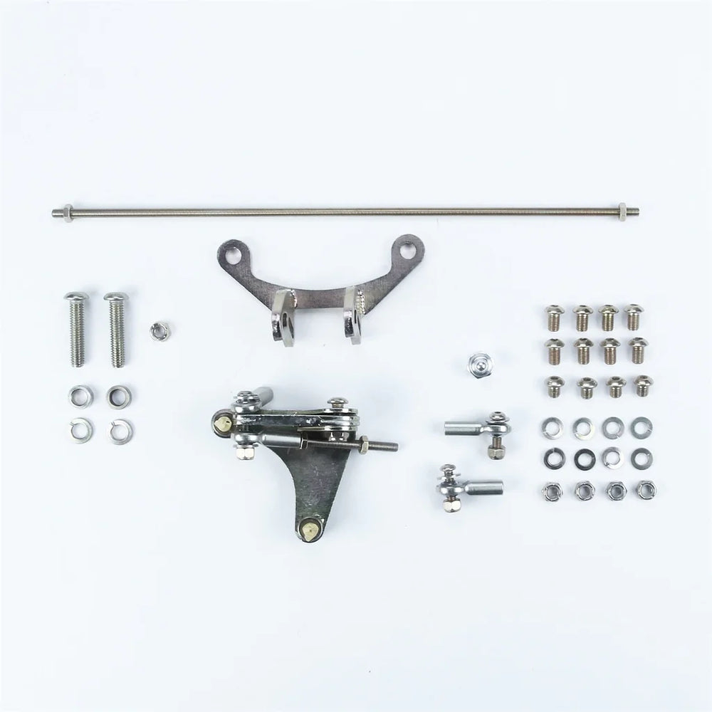 TAIL MOUNT SHIFTER CHRYSLER 904 TRANS W/BLK 10IN SGL BEND LEVER & MUSHROOM BLK K