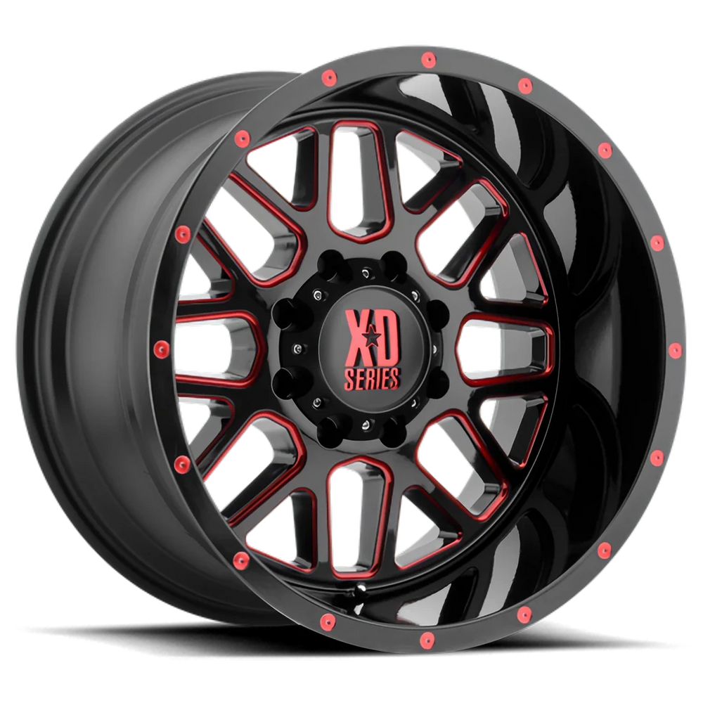 GRENADE 20X10 8X6.5 BLACK WITH RED (24 MM)