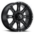Aluminum Wheels 17x9 Raptor 981 Matte Black 0 Offset 5 on 139.7 Bolt Pattern 106.5 Bore Raceline