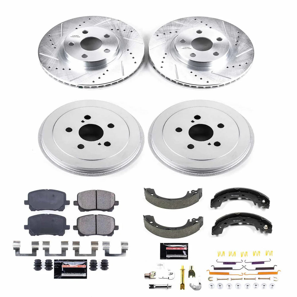 Power Stop 03-08 Toyota Corolla Front & Rear Z23 Evolution Sport Brake Kit