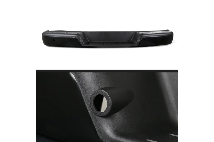 REAR STEP BUMPER BLACK W PARKING SE