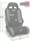 PRP 03-06 Jeep Wrangler TJ Enduro Elite Suspension Seat - Trek Edition - Black (Pair)