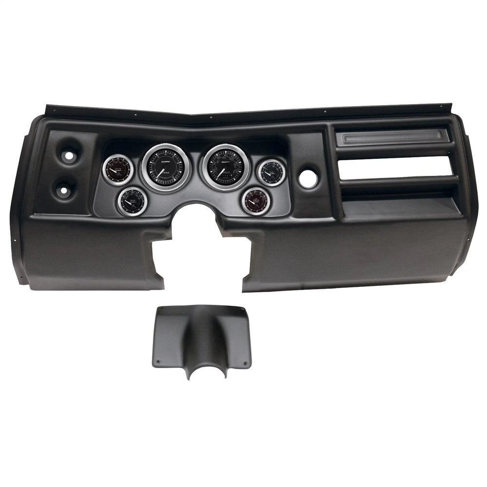 68 CHEVY CHEVELLE NO VENT 33/8IN X 2 & 21/16IN X 4 DIRECT FIT DASH KIT CHRONO