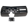68 CHEVY CHEVELLE NO VENT 33/8IN X 2 & 21/16IN X 4 DIRECT FIT DASH KIT CHRONO