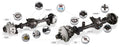 0717 WRANGLER ULTIMATE DANA 60 AXLE ASSEMBLY (JK 4.88 RATIO) FRONT ARB AIR LOCKER INCLUDES BRAKES