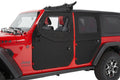 ~(32 lbs. 51X24X4)~ Tigertop Complete Replacement Soft Top Black Crush Jeep 67-83 Jeepster; Includes 1-piece full Fabric Doors; Clear side and rear windows