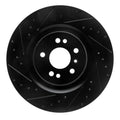 R1 06-12 Mercedes-Benz GL350 Front Left Drilled & Slotted Black Brake Rotor