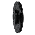 R1 06-12 Mercedes-Benz GL350 Front Left Drilled & Slotted Black Brake Rotor