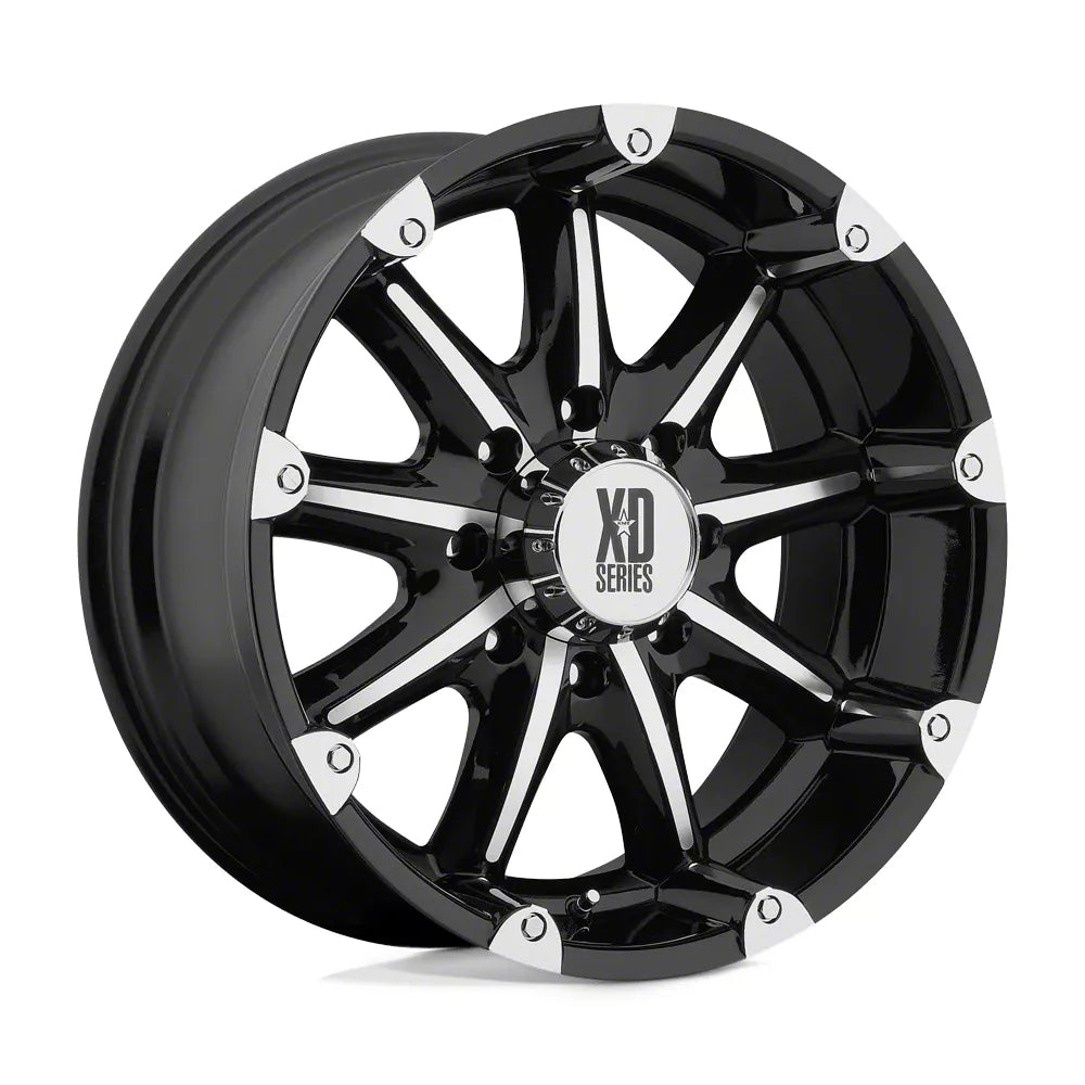 KMC XD SERIES XD779 BADLANDS GLOSS BLK MACH 18x9 8X170 bp 4.53 b/s 12 offset