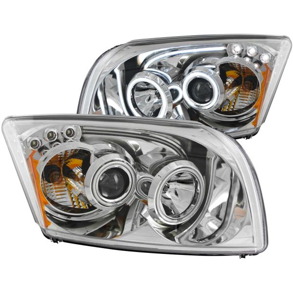 0712 CALIBER PROJECTOR CHROME CLEAR HALOS(CCFL) HEADLIGHTS