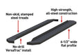 6 1/2 in X 85 in RIDGESTEP COMMERCIAL RUNNING BOARDS TEXTURED BLACK(BRKT SOLD SEP)