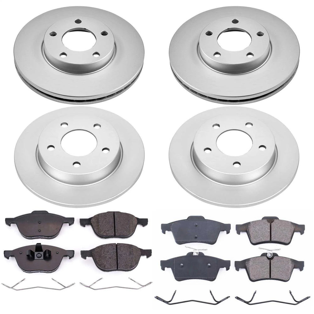 Power Stop 06-13 Mazda 3 Front & Rear Z17 Evolution Geomet Coated Brake Kit